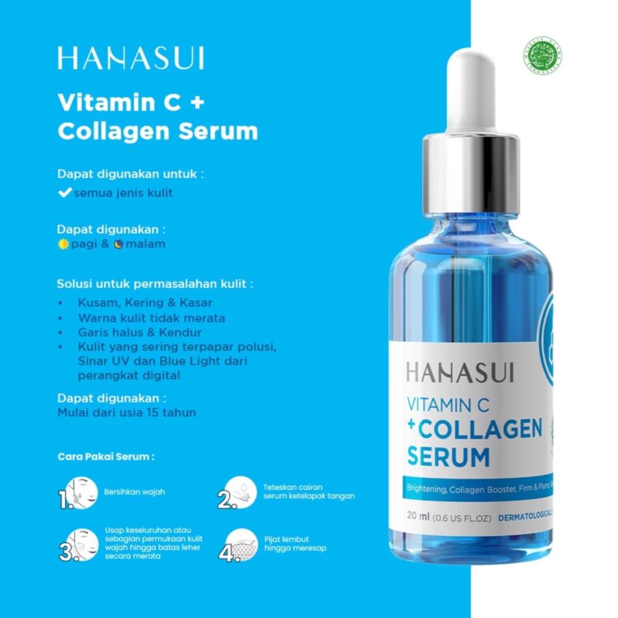 Hanasui Serum Vitamin C, Serum Lokal yang Efektif Mencerahkan Kulit