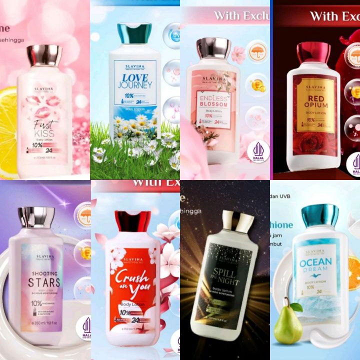 Slavina Body Lotion, Pelembap Tubuh Beraroma Parfum dengan Klaim Mencerahkan