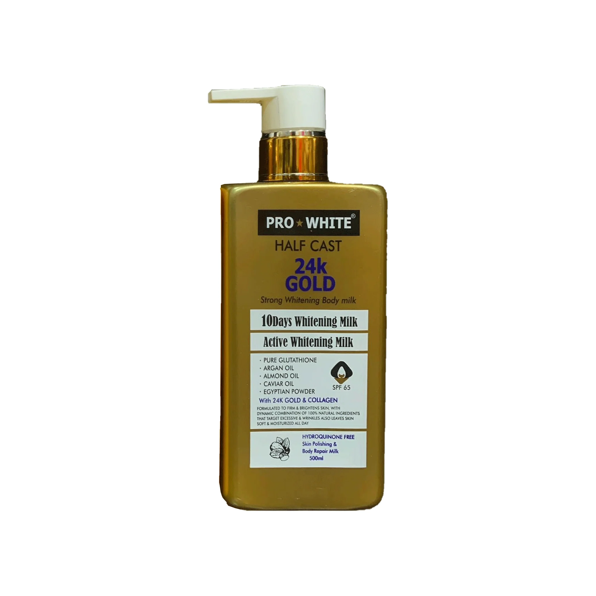Pro White Half Cast 24K Gold Strong Whitening Body Milk, Review dan Hal yang Perlu Diketahui