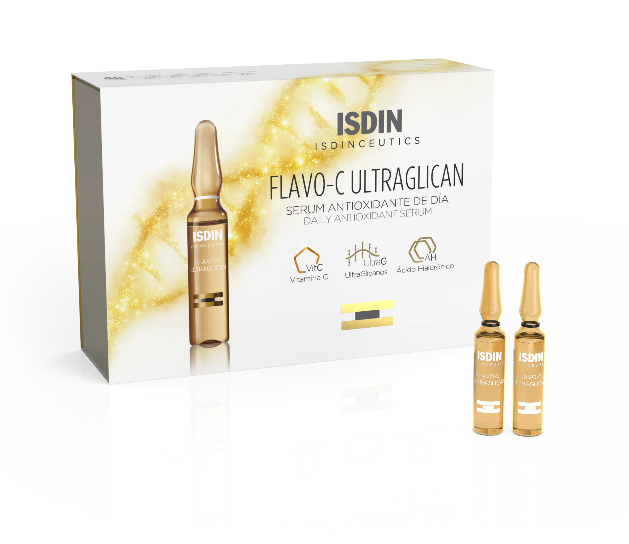 ISDIN Flavo-C Ultraglican, Ampoule Vitamin C untuk Kulit Lebih Cerah dan Terhidrasi