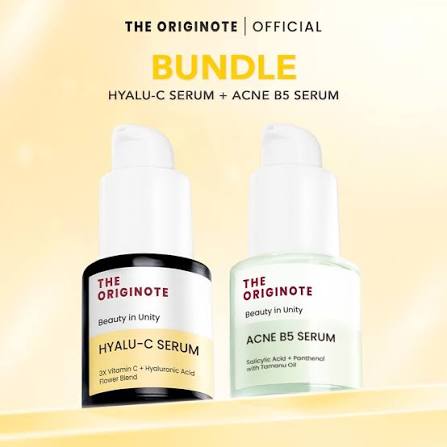 The Originote Hyalu-C Serum, Serum Cerah dan Lembap dengan Vitamin C + Hyaluronic Acid